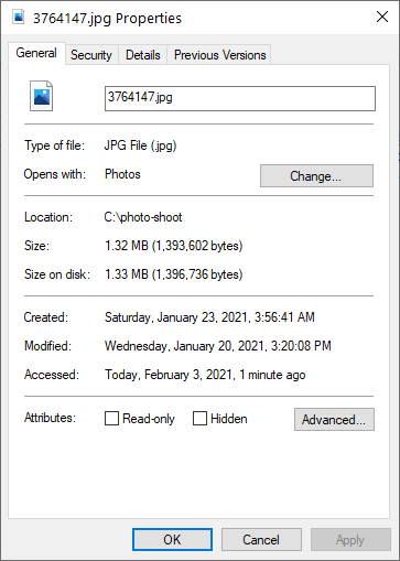 file has size but when copies shows up at zero byte file