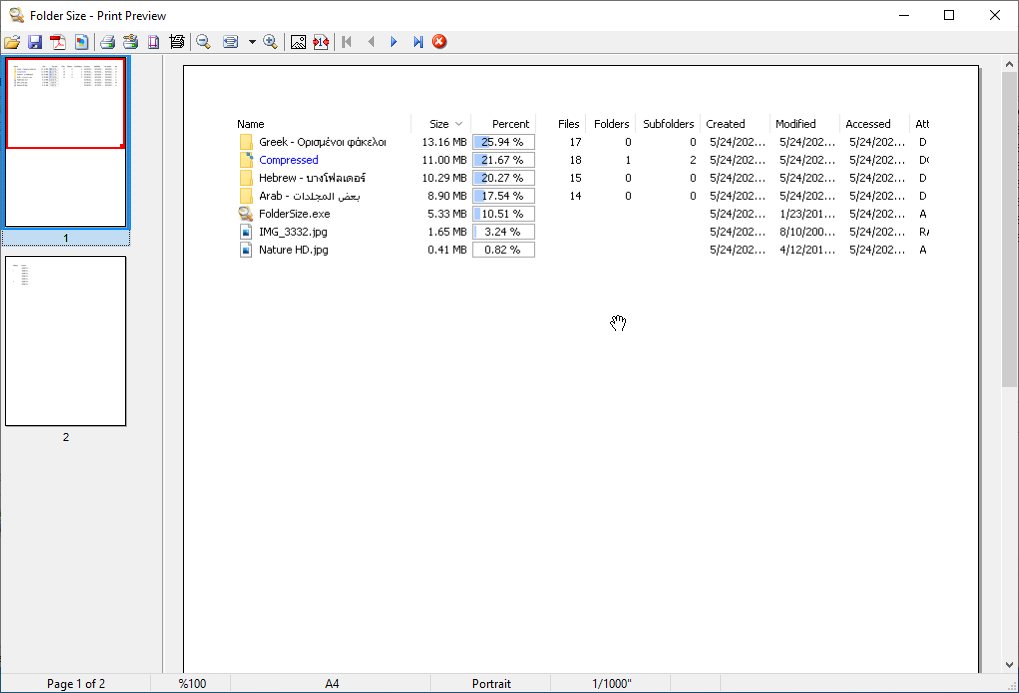 free folder size analyzer